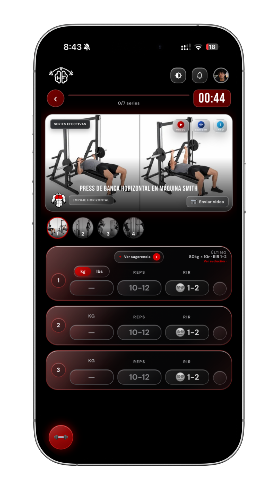 Entrenamiento inteligente en Apphermarfit